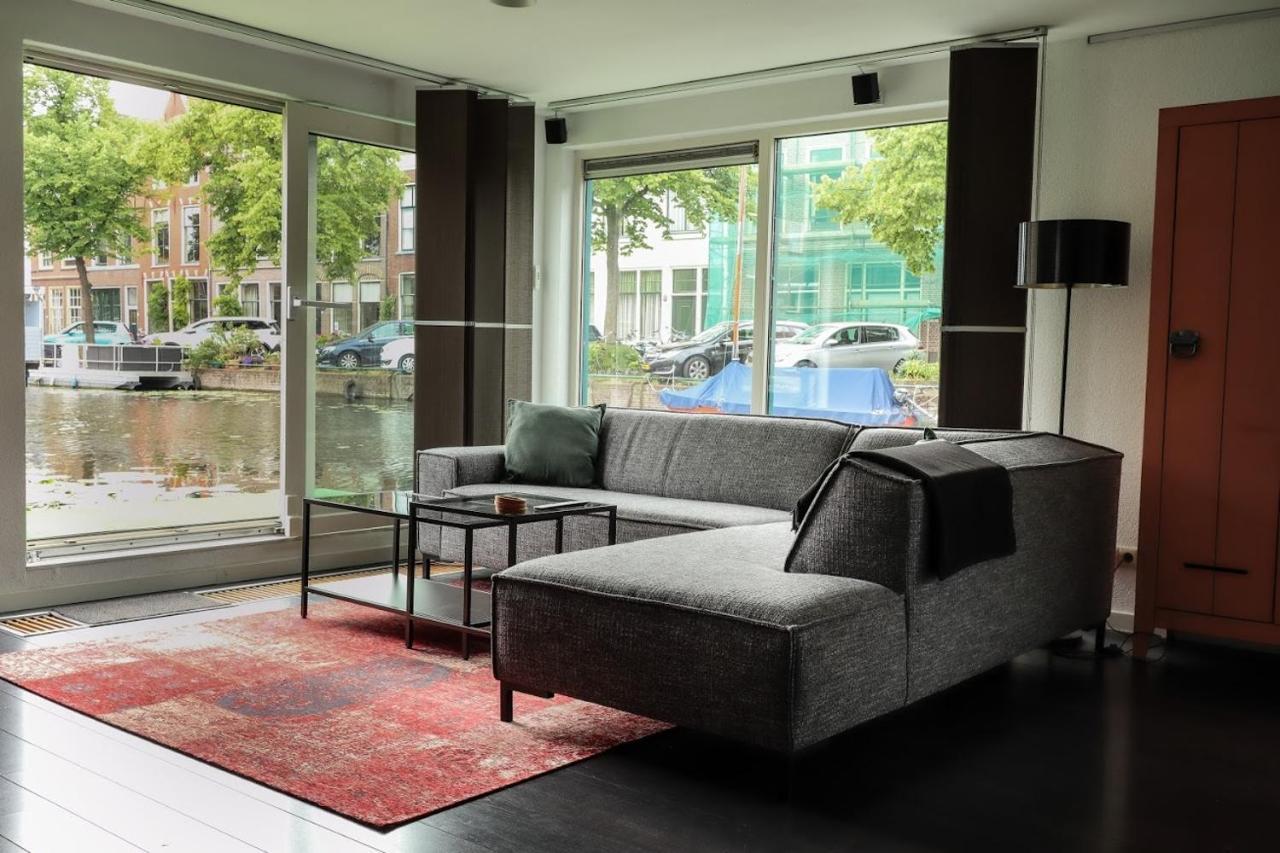 Beautiful Houseboat In The Centre Of Leiden ليدن المظهر الخارجي الصورة